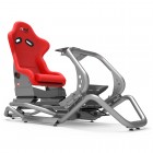 Rseat N1 Red Seat / Silver Frame Racing Simulator Cockpit